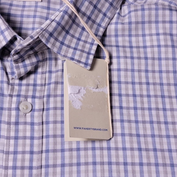 Faherty Spruce Lake Gingham Movement Button Down Shirt XL - Picture 8 of 9